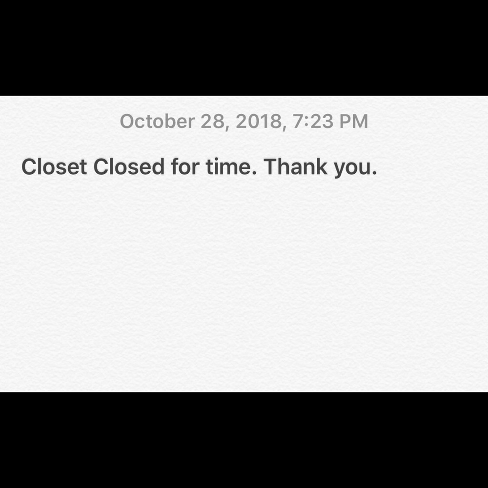 Closet closed for sales.